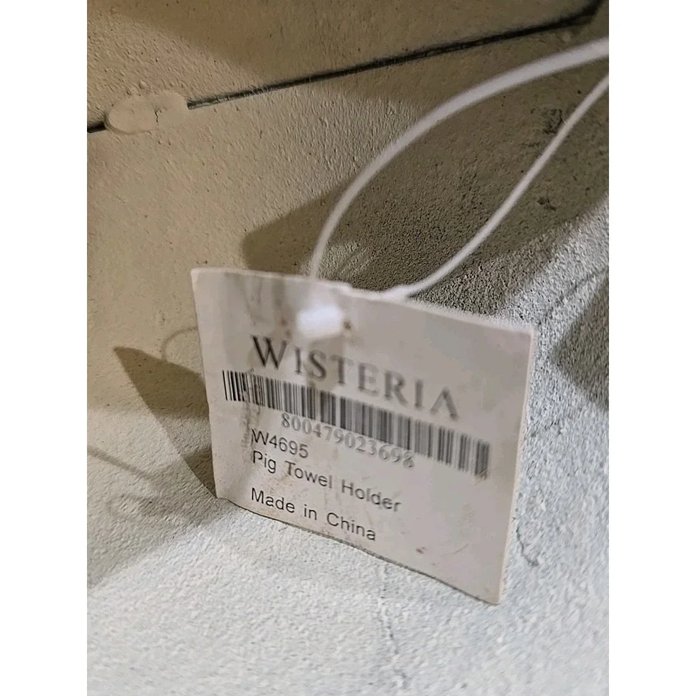 New Wisteria‎ Pig Towel Ring Holder Wall Mount Rustic Farmhouse Decor VTG Style